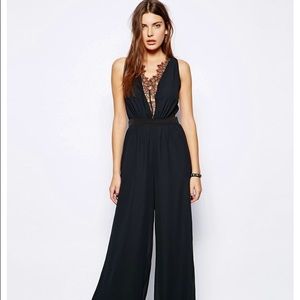 BCBG jumpsuit with lace front